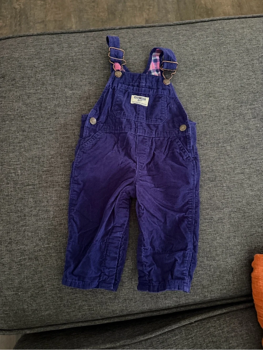 OshKosh B'gosh Deep Purple Corduroy Toddler Overalls